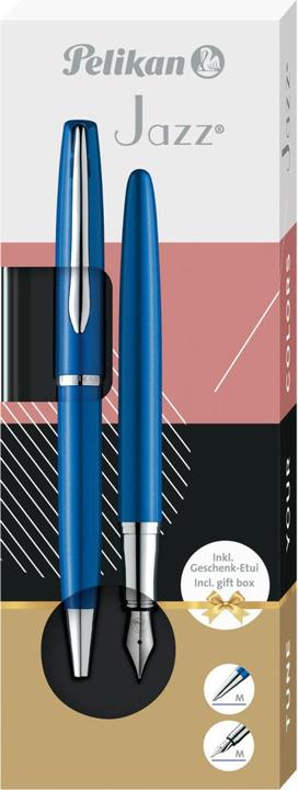 Actual product image Pelikan Jazz Noble Elegance Sapphire Bl fountain pen&ballpoint pen (Blue, 2 x)