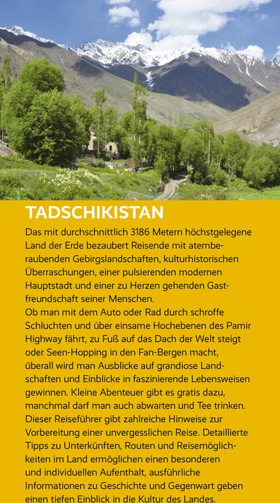 Actual product image Reiseführer Tadschikistan (German, Dagmar Schreiber, 2025)