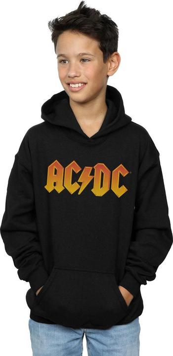 Immagine prodotto AC/DC Felpa con cappuccio con logo del fuoco per ragazzi (140, 146)