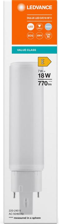 Actual product image Ledvance DULUX LED D/E18 (G24q-2, 7 W, 770 lm, 1 x, E)