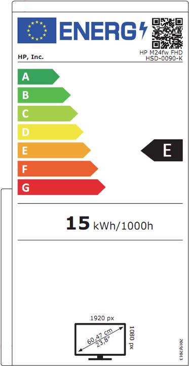 Energie-Label HP M24fw (1920 x 1080 Pixel, 23.80")