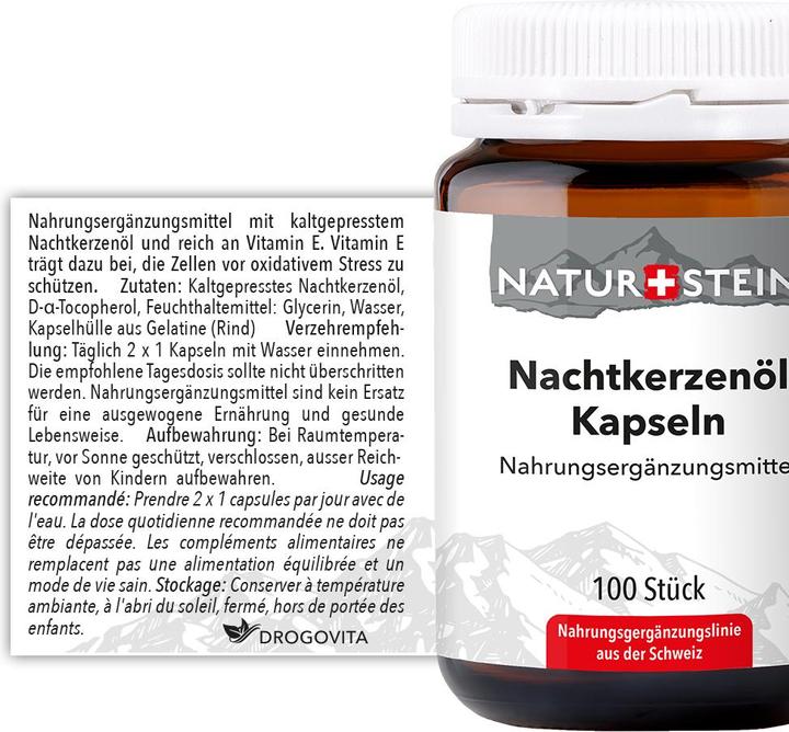 Actual product image Naturstein Evening primrose oil capsule (100 Piece, Capsules, 171 g)