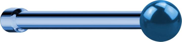Produktbild Star Piercing Nasenstecker gerade dunkelblau mit Kugel (ohne Messing, Chirurgenstahl 316L)