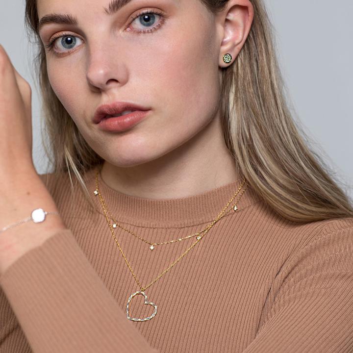 Actual product image Xenox Crush necklace (Silver 925, With stone(s), Gold plated, 40 - 45 cm)