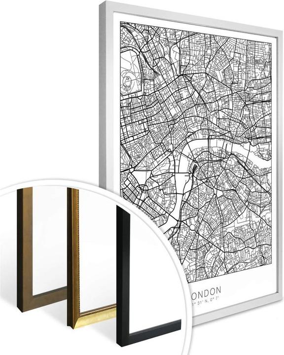 Produktbild Trenddeko Stadtplan London (60 x 80 cm)