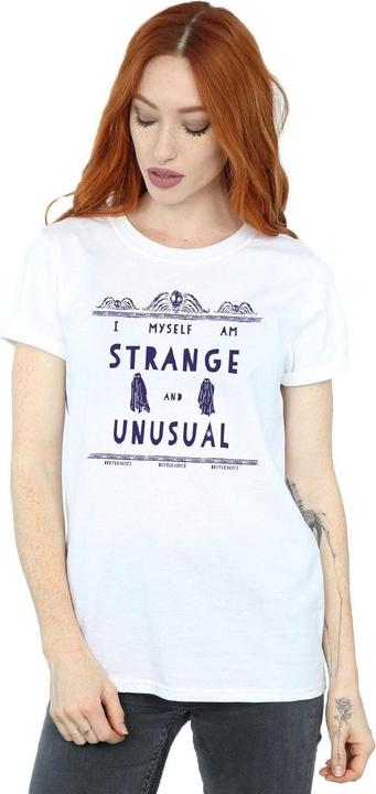 Actual product image Beetlejuice Womens/Ladies Strange And Unusual Cotton Boyfriend T-Shirt (XXL)
