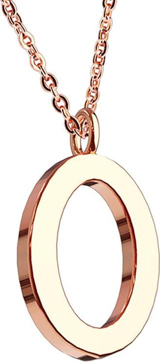 Actual product image Star Piercing Rose gold chain pendant letter O (Surgical steel 316L, without brass)