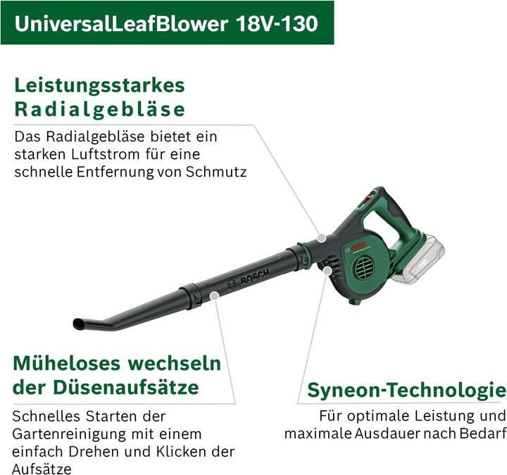 Actual product image Bosch Home & Garden Universal (Rechargeable battery operated, Leaf blower)