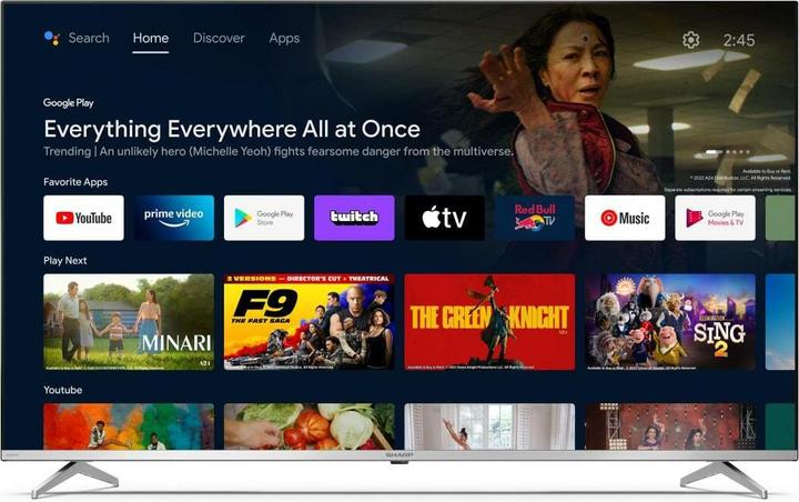 Produktbild Sharp TV 55FP1EA 55, 3840 x 2160 (Ultra HD 4K), QLED (55", LED, 4K, 2023)