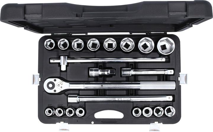 Produktbild KS Tools Steckschlüssel- Satz (19 mm, 21 mm, 22 mm, 23 mm, 24 mm, 26 mm, 27 mm, 29 mm, 30 mm, 32 mm, 35 mm, 36 mm, 38 mm, 41 mm, 46 mm, 50 mm)