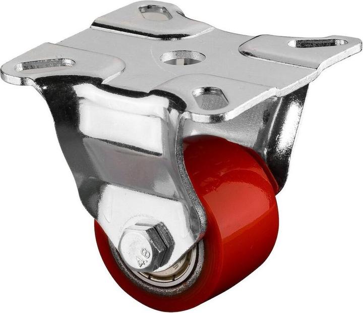 Image du produit BS Rollen Roulette fixe 35 mm 100 kg Polyuréthane 90 +/- 3 Shore A Roulements à billes 60 x 60 mm Acier