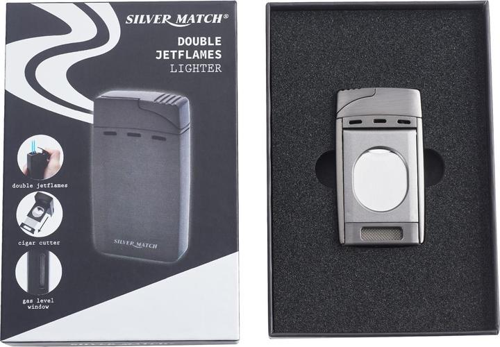 Image du produit Silver Match Briquet tempête pour cigares avec cutter