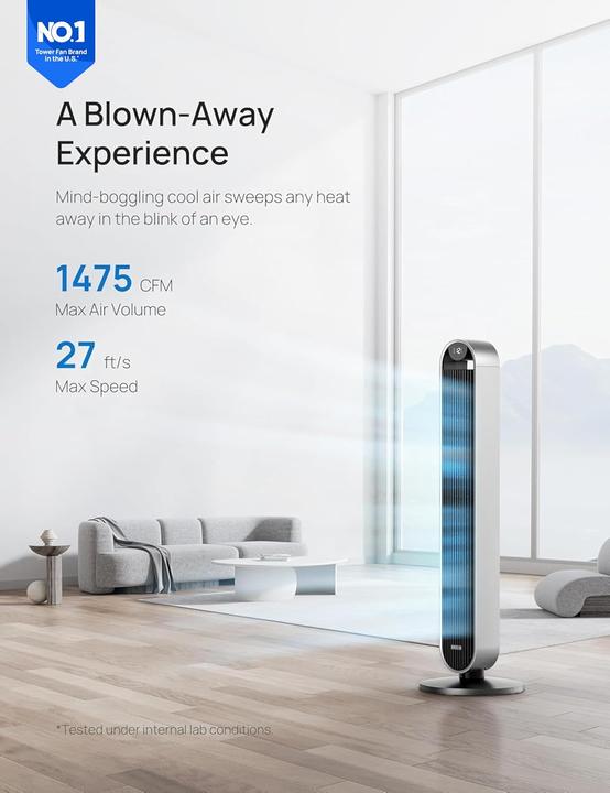 Actual product image Dreo Smart Turmventilator - Pilot Max S (48 dB)