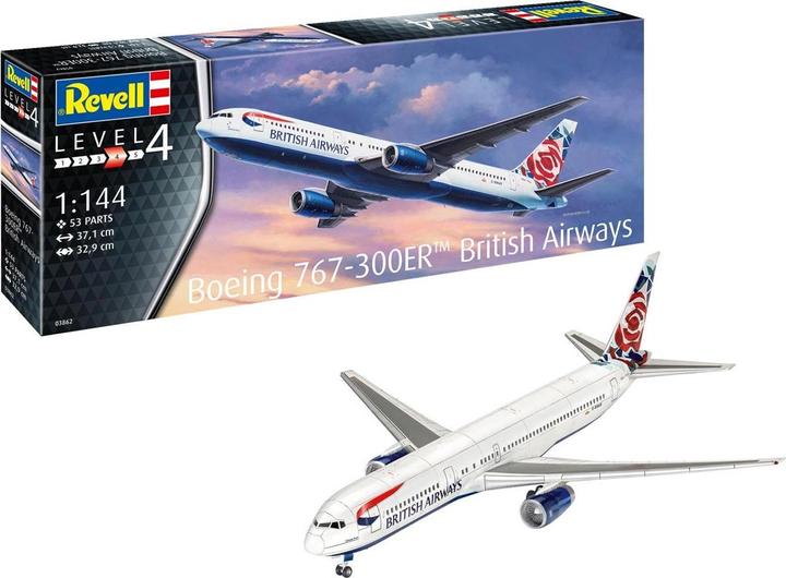 Image du produit Revell 03862 RV 1:144 Boeing 767-300ER British Airways Chelsea Rose Kit de maquette d'avion 1:144