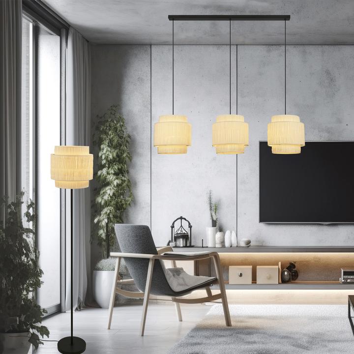 Immagine prodotto Briloner Lampada da terra, nero/naturale, excl.1x E27/max. 10W (E27)