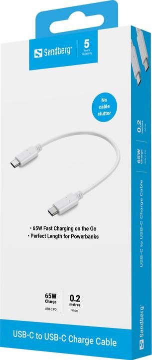Productafbeelding Sandberg USB C - USB C (0.20 m, USB 3.0)