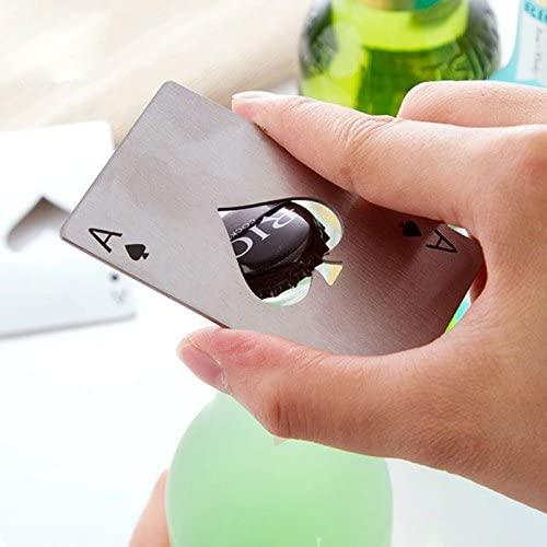 Actual product image PhoneLook Décapsuleur plat en aluminium avec motif de carte de poker As de pique