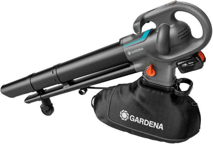 Gardena Akku-Laubsauger/Laubbläser PowerJet Collect 18V P4A solo (grau/schwarz, ohne Akku und Ladegerät, POW (Batteria ricaricabile, Soffiafoglie)