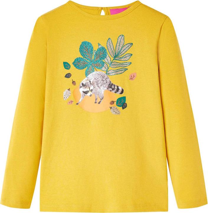 Produktbild VidaXL Kinder-Langarmshirt Ocker 140,Material: 95 % Baumwolle. 5 (140)