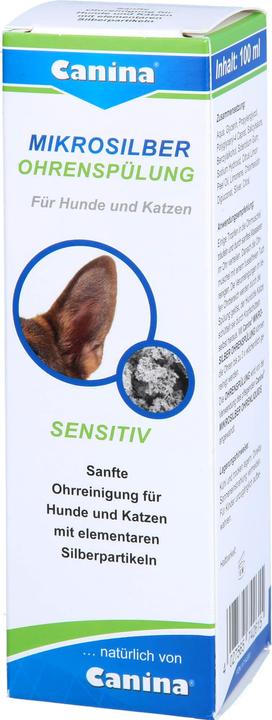 Produktbild Canina Microsilber Ohrenreiniger für Hunde und Katzen 100ml (Hund, Katze, 100 ml)