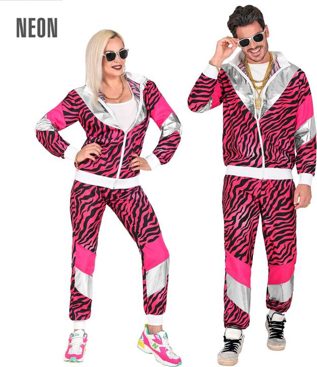 Produktbild Widmann 80er Jahre - Pinker Tiger Trainingsanzug (XL)