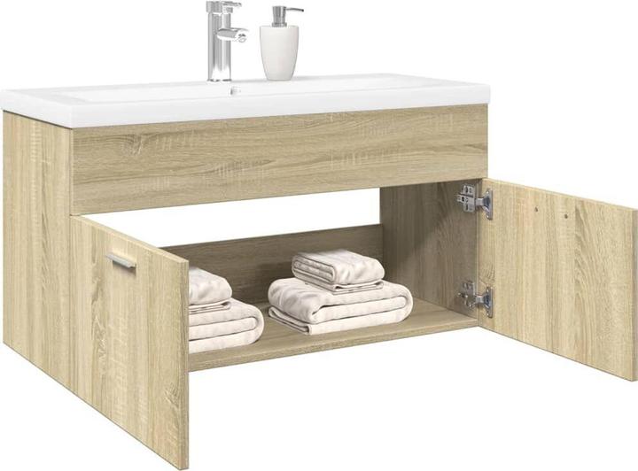 Actual product image VidaXL Vanity unit Wall-mounted vanity unit Bathroom cabinet with built-in basin