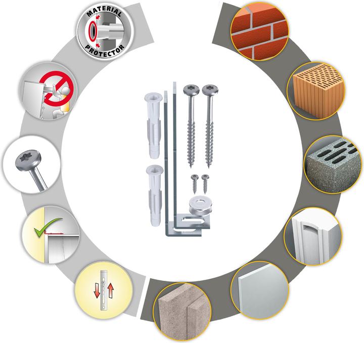 Immagine prodotto Tox Dispositivo anti-ribaltamento per mobili Kipp Stopp (8 pz.) (8 pz.)
