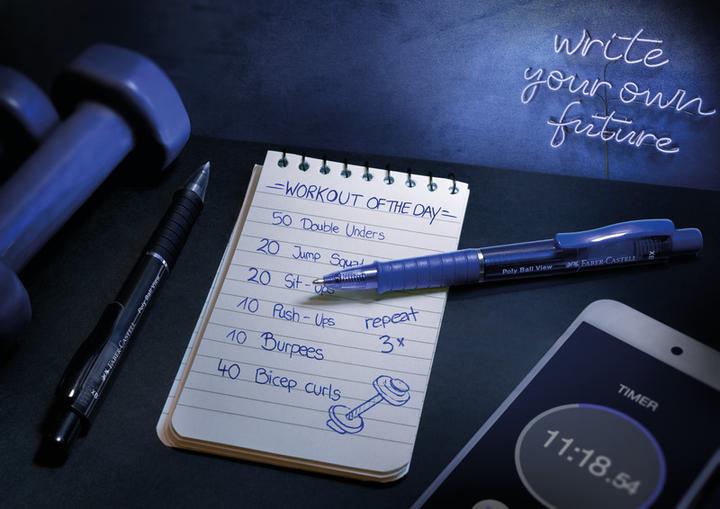 Immagine prodotto Faber-Castell Biros 'Poly Ball View' XB (Blu ammiraglio, 1 x)