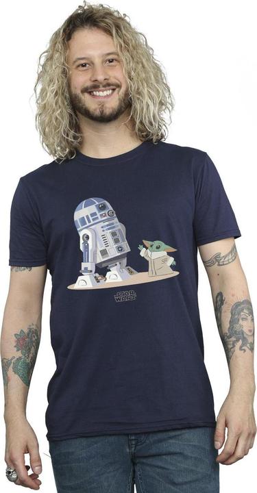 Image du produit Star Wars - T-shirt THE MANDALORIAN R2D2 AND GROGU - Homme (M)