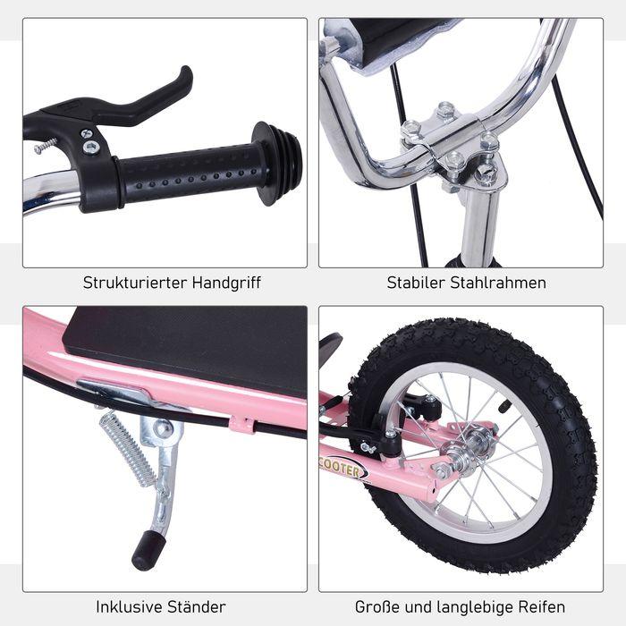 Produktbild Swisshandel24 Kinderroller mit Bremsen 16/12 Zoll Scooter Tretroller Cityroller Kinder Roller Kickboard für 5+ Jah