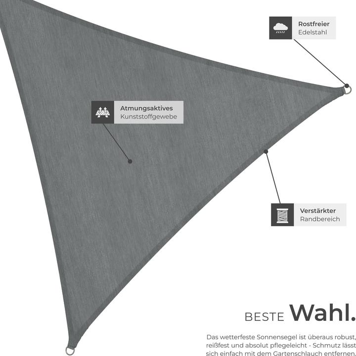 Produktbild tectake Sonnensegel (400 x 400 x 400 cm)