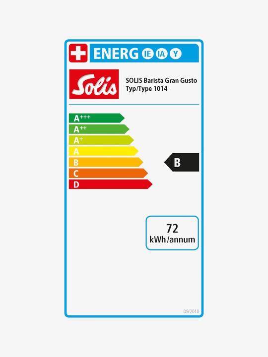 Energie-Label Solis Barista Gran Gusto 1014