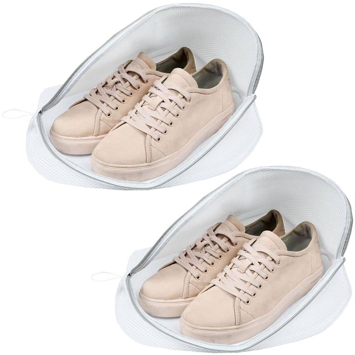 Immagine prodotto Benson Set di 2 sacchetti per scarpe, sacchetto per il bucato con chiusura a zip, 42 x 24 cm