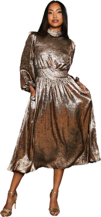 Actual product image Principles Womens/Ladies Metallic Waist Detail Midi Dress (40 D)
