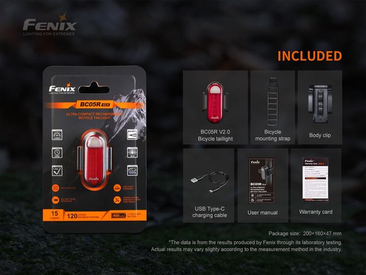 Actual product image Fenix BC05R V2.0 (15 lm, 15 lm)