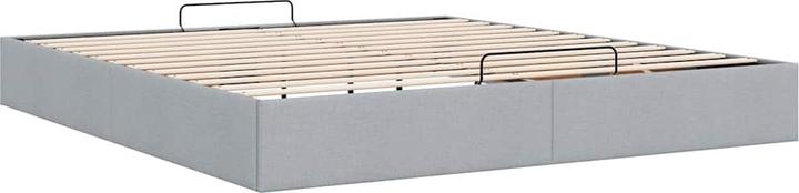 Actual product image VidaXL Ottoman bed without mattress Light grey 160x200 cm fabric (160 x 200 cm)