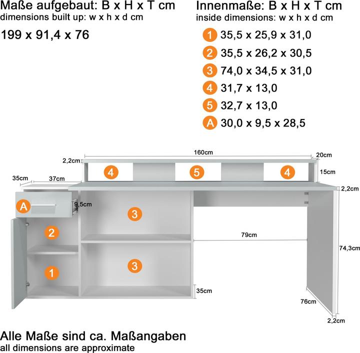Produktbild Trendteam Gamer (160 x 115 x 92 cm)