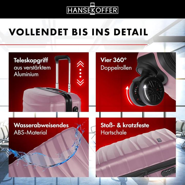 Produktbild Hansekoffer Hartschalenkoffer mit Rollen und Zahlenschloss (70 l, M (50 - 90l))