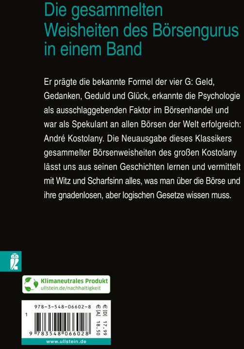 Image du produit Der grosse Kostolany (Allemand, André Kostolany, 2022)