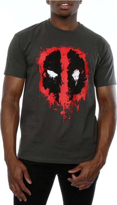 Actual product image Deadpool Mens Splat Face Cotton T-Shirt (3XL)