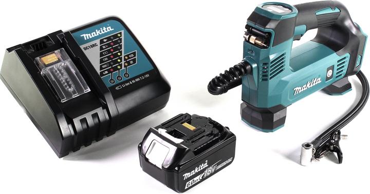 Produktbild Makita DMP 180 RG1 Akku Kompressor 18 V 8,3 bar + 1x Akku 6,0 Ah + Ladegerät (8.30 Bar, 12 l)