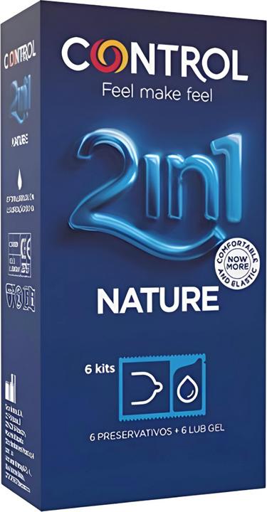 Control DUO NATURA 2-1 PRESERVATIVO + GEL 6 UDS (6 Pcs.)