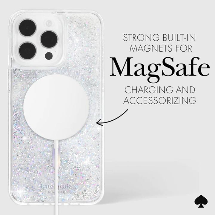 Actual product image Kate Spade Liquid Glitter MagSafe - Case iPhone 15 Pro Max (Opal Iridescent) (Apple iPhone 15 Pro Max)