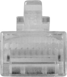 Productafbeelding RJ48 (10P/10C) modulaire connector voor platte kabel. Eenheid: Zak 25 stuks