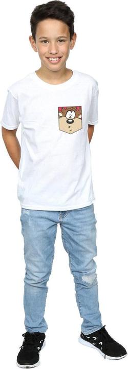 Image du produit Looney Tunes - T-shirt TASMANIAN DEVIL FACE FAUX POCKET - Garçon (140, 146)
