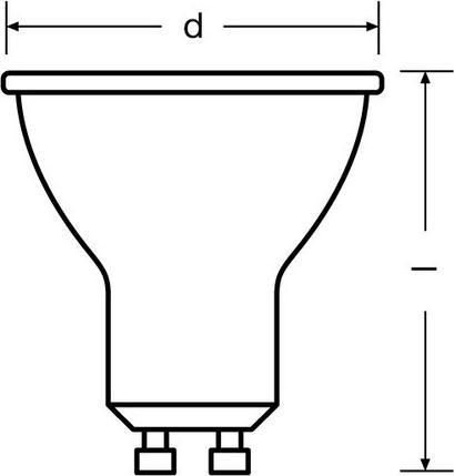 Actual product image Ledvance LED Comfort PAR16 36° 230lm 3,7W/927 (35W) GU10 daempbar (GU10, 3.70 W, 230 lm, 1 x, G)