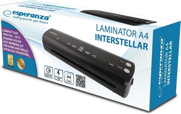 Immagine prodotto Esperanza EFL004 laminatore Nero (80 - 125 µm, A4, A6)