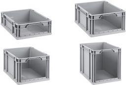 Produktbild Allit Aufbewahrungsbox ProfiPlus EuroStore L422 grau Eurobox aus PP auf der Frontseite