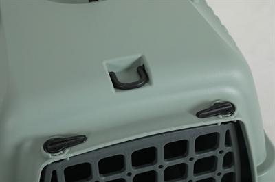 Actual product image Zolux Transporter GULLIVER 1 with plastic door, green, recycled (422180) (Dog, Safety closure)