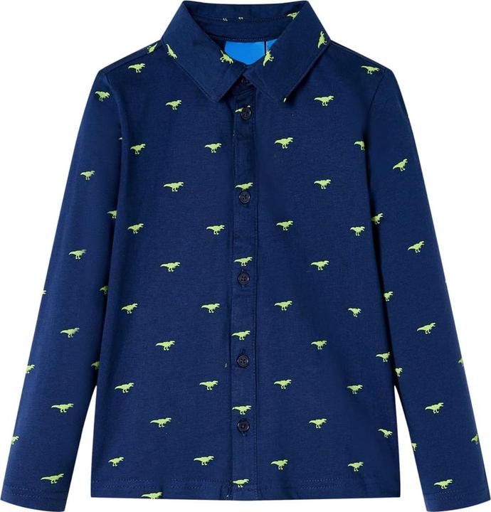 Produktbild VidaXL Kinderhemd Marineblau 92,Material: 100 % Baumwolle,Farbe (92)